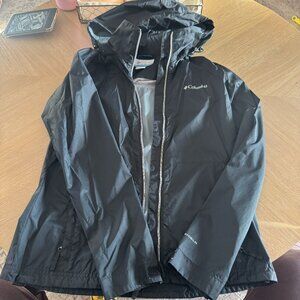Columbia Black Rain Jacket Size Small